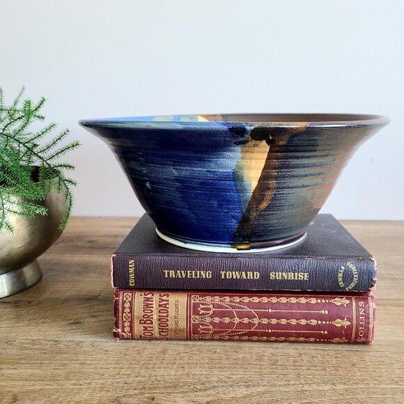 Artisan Ceramic Serving Bowl - Multicolor - Picture 7 of 8